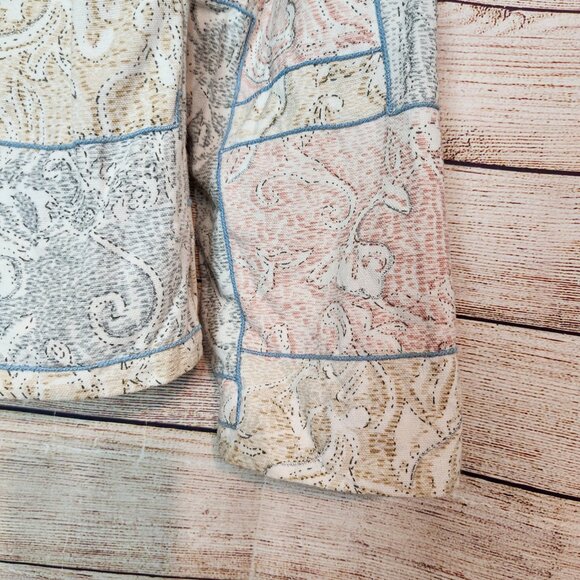 Coldwater Creek Quilted Pastel Patchwork Jacket Zipper Women's Size Small - Picture 16 of 16